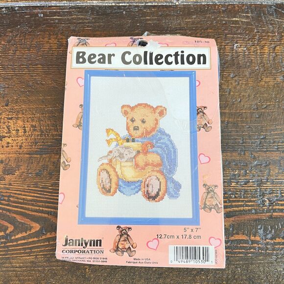 Janlynn Bear Collection 105-30 Framed Cross Stitch Kit New Sealed - Picture 1 of 3